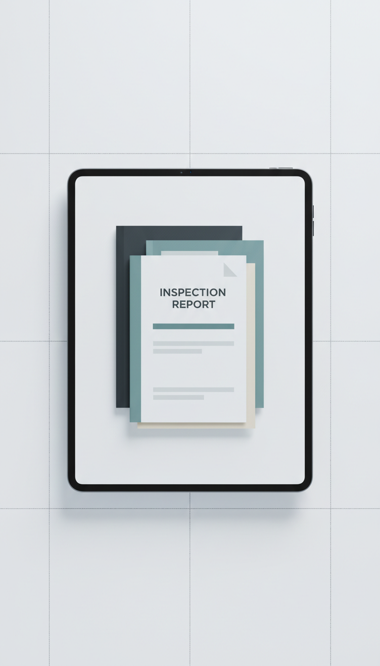 Digital Inspection Report on Tablet